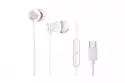 Auriculares Aiwa con cable USB Tipo-C, micrófono, HyperBass, color blanco, intrauditivos