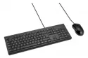 Teclado Kensington KM100 EQ QWERTY Español USB Membrana Resistente a derrames Negro con Ratón incluido