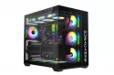 Caja SUPRA GAMING HURACAN95 ARGB Negra ATX 4 Ventiladores Cristal Templado USB 3.0
