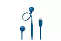 Auriculares JBL con cable USB-C Hi-Res Pure Bass Micrófono azul intrauditivos