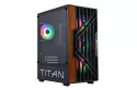 Torre SUPRA Gaming TITAN ARGB ATX/EATX, 4x Ventiladores 120mm, Cristal Templado, Malla Metálica, Usb 3.0, Negro