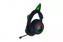 Auriculares Inalámbricos Razer Kraken Kitty V3 Pro inalámbricos HyperSpeed RGB con orejas de gato, micrófono y THX Spatial Audio negros