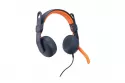 Logitech Zone Learn Auriculares Supraaurales para Estudiantes USB-C Azul/Naranja