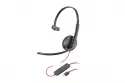 Poly Blackwire 3210 Auricular Monaural USB-C Negro + Adaptador de USB-C a USB-A