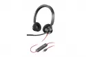 Poly Blackwire 3320 Auriculares Estéreo USB-C Negros + Adaptador de USB-C a USB-A