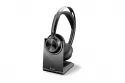 Poly Voyager Focus 2 UC Auriculares Inalámbricos con Soporte Negro
