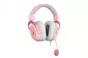 Redragon ZEUS X Auricular Gaming RGB Virtual 7.1 USB Micrófono Rosa