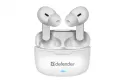 Auriculares Defender TWINS 903 inalámbricos True Wireless Stereo TWS para llamadas, música y deporte, con control táctil y filtrado de ruido pasivo, blancos
