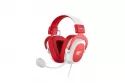 Auriculares Havit 6950676214147 con cable, conectividad jack 3,5 mm, Gaming, micrófono Boom, rojo/blanco