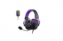 Auriculares Havit H2002C+U con cable Jack 3,5 mm para gaming y micrófono extraíble, negro/violeta