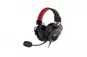 Auriculares Havit H2008D con cable minijack para gaming con micrófono boom negros y rojos