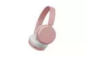 Auriculares inalámbricos Bluetooth plegables con micrófono y asistente de voz, color rosa