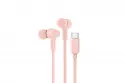 Auriculares Belkin SoundForm con cable USB-C uso diario micrófono y protección IPX5 rosa
