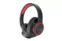 Auriculares ELBE ABT-B26-N inalámbricos Bluetooth, llamadas y música con micrófono incorporado, plegables, radio FM, negro y rojo