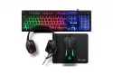 Pack gaming The G-Lab Combo Sulfur QWERTY de membrana español con ratón, auriculares y alfombrilla RGB