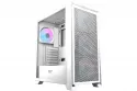 Caja gaming Darkflash DRX70 blanca con frontal mesh y 4 ventiladores ARGB