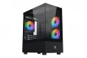 Caja PC Xigmatek Alphard M Negra panel cristal templado 4 ventiladores ARGB