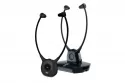 Auriculares CGV Dolphin Onyx Duo inalámbricos 2,4 GHz para TV con base de carga y micrófono negro