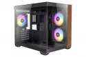 Caja de ordenador Antec CX600M Midi Tower vidrio templado madera ARGB