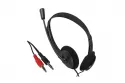 Auriculares IGGUAL Easy Call con cable Jack 3,5 mm para oficina y call center, control en cable, negro