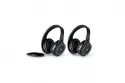 Auriculares Meliconi HP Easy Digital Bundle inalámbricos y con cable para TV con control de volumen negros