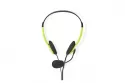 Auriculares Nedis CHST100GN con cable conectividad doble jack 3,5 mm dise&ntilde;o supraaural verde