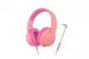Auriculares Blackview FitBuds K1 con cable Jack 3.5 mm para ni&ntilde;os, micr&oacute;fono y limitador de volumen, sonido 3D, color rosa