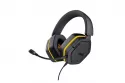 Auriculares Logitech GXT 492BM Carus con cable para gaming, micr&oacute;fono plegable y aislamiento, negro y amarillo