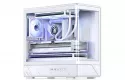Gabinete Jonsbo D200 Vidrio Templado Blanco Dise&ntilde;o Panor&aacute;mico