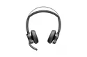 Auriculares Poly Voyager Focus 2 inal&aacute;mbricos Bluetooth con Cancelaci&oacute;n de Ruido, micr&oacute;fono y base de carga, negros