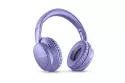 Auriculares Music Sound Boost inal&aacute;mbricos Bluetooth con 3 modos EQ, micr&oacute;fono y plegables p&uacute;rpura