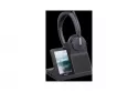 Auriculares Yealink WH64 Dual inal&aacute;mbricos y con cable Bluetooth para llamadas y m&uacute;sica con micr&oacute;fono y base de carga negros
