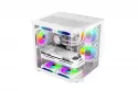 Carcasa ProGaming Alma Blanca Cube Tower Micro-ATX con 3 ventiladores ARGB