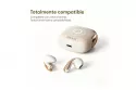 Auriculares Paxa-su6 inal&aacute;mbricos Bluetooth con control remoto 2 en 1, fotos remotas y bater&iacute;a beige