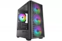 Mars Gaming Mc-vector Caja Gaming Micro-atx Y Mini-itx 4x Ventiladores 120mm Cristal Templado Negro