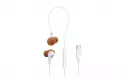 Auriculares JBL Endurance Run 3C con cable USB-C para deportes, resistentes IP65, marr&oacute;n y blanco