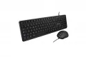 Teclado V7 CKU350ES de membrana completo con rat&oacute;n USB &oacute;ptico 2500 dpi negro