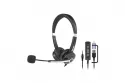 Auriculares Hamlet HHEADM-UJX con cable USB-C y jack 3,5 mm para llamadas y m&uacute;sica negros