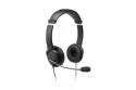 Auriculares Kensington con cable, cancelaci&oacute;n de ruido, micr&oacute;fono boom y control volumen Negro