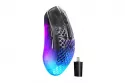 Ratón SteelSeries Aerox 3 Wireless Gen 2 RF Bluetooth 26000 DPI Negro Transparente
