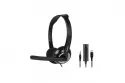 Auriculares Hamlet HHEADMUS-CJ con cable USB-C y jack, para oficina y call center, negros