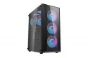 Caja PC Darkflash DK352 Plus + 4 ventiladores ARGB negra