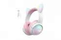 Auriculares ONIKUMA GT838 inalámbricos Bluetooth gaming con micrófono y RGB rosa y blanco