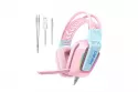 Auriculares ONIKUMA X13 con cable USB y jack 3.5mm para gaming, micrófono y RGB, rosa