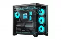 Torre PC Carcasa PC Hiditec H3 PRO Midi Tower Negro Transparente ATX