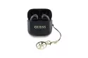 Auriculares Guess inalámbricos Bluetooth intraurales con logo brillante y charm, negro