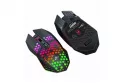 Kinsi AL-6307 Ratón Óptico Gaming Inalámbrico RGB 1600DPI Esqueleto Negro