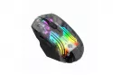 Kinsi BM530 Ratón Óptico Gaming Inalámbrico RGB 3600DPI Transparente Negro