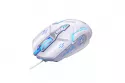 Kinsi G5 Ratón Gaming Silencioso Mecánico RGB 3200DPI Blanco