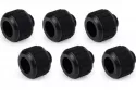 Refrigeraci&oacute;n l&iacute;quida Alphacool Apex Fitting Grip para tubos r&iacute;gidos 13 mm con agarre de silicona, lat&oacute;n negro
